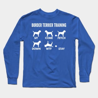 Border Terrier Training Border Terrier Dog Tricks Long Sleeve T-Shirt